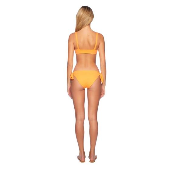 NWT Susana Monaco tie bikini set in nectarine orange size small - Picture 3 of 9